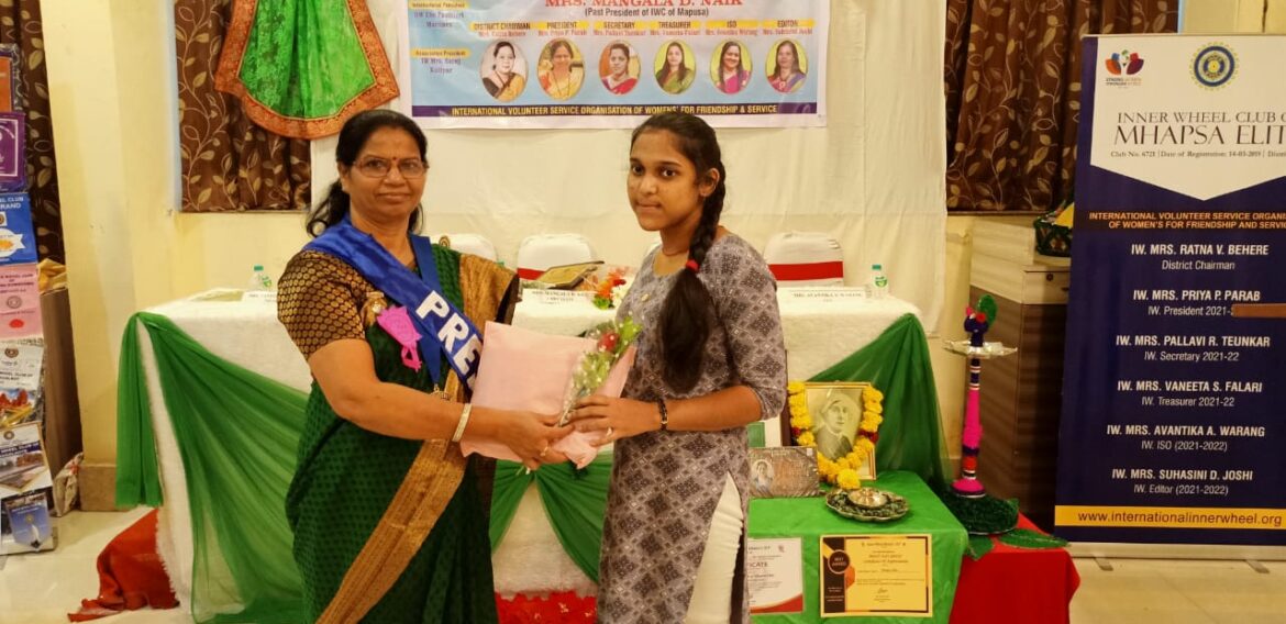 Felicitated a needy girl student